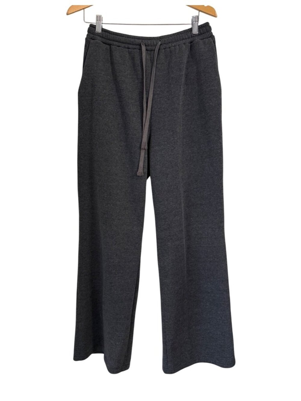 Dark Gray Drawstring Sweatpants XXXL 95% Polyester 5% Elastane Relaxed Fit Loung